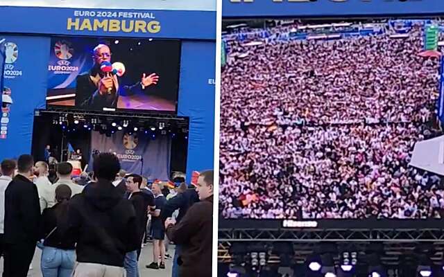 LOL: Organisatie van EK-fanzone in Duitsland zet "nep-publiek" in op schermen