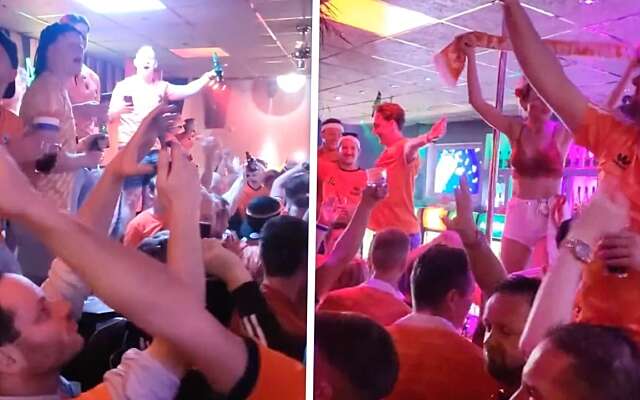 Ook stripclubs op de Reeperbahn hadden het druk met feestende oranjefans