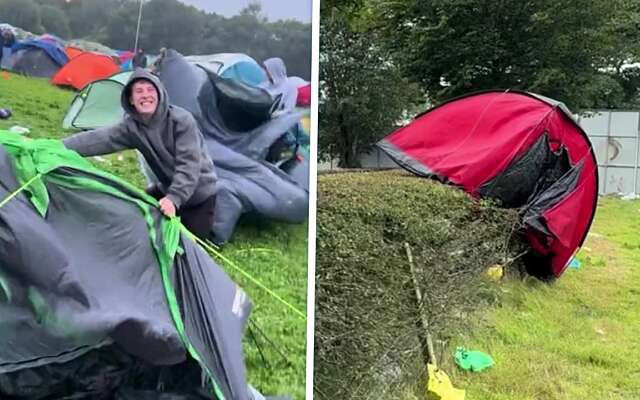 Storm Lilian raast over Creamfields Festival in Engeland en zorgt voor totale chaos op de camping