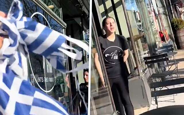 Oerdomme influencer trekt verkeerde vlaggen van restaurant tijdens anti-Israël tirade