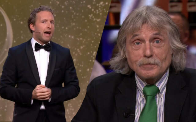 Terugkijken: Peter Pannekoek maakt gehakt van Johan Derksen tijdens Gouden Televizier-Ring