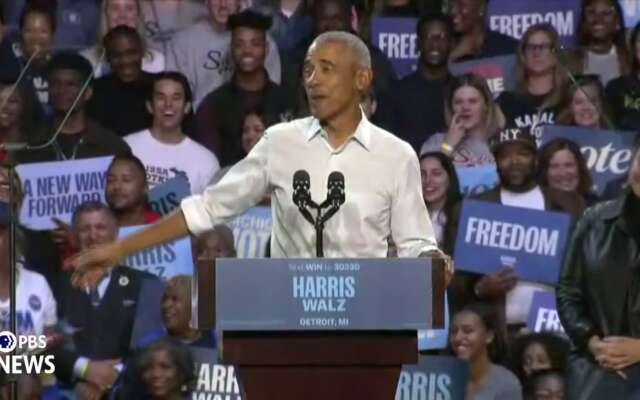 Barack Obama rapt "Lose yourself" van Eminem tijdens verkiezingsbijeenkomst voor Kamala Harris