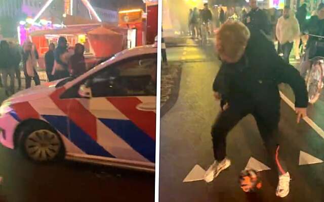 Luuk doet een trucje op de kermis in Leiden, maar daar is de politie niet echt van gediend