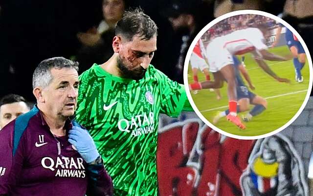 10 hechtingen voor PSG-keeper Donnarumma na monsterlijke trap in z'n gezicht