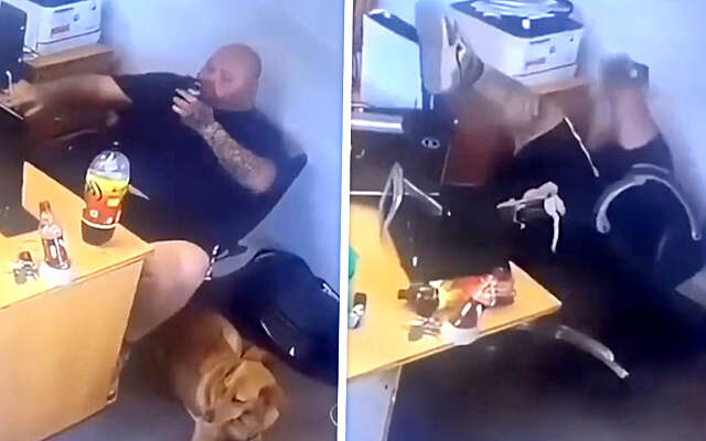 De harde werker had z'n lunch beter kunnen laten staan
