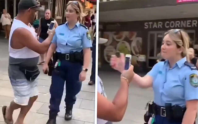 Vervelio met heuptasje daagt agent uit en krijgt laag pepperspray in z'n smoel