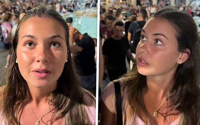 Influencer mikt muntje in Trevifontein, maar gooit toerist bijna knock-out