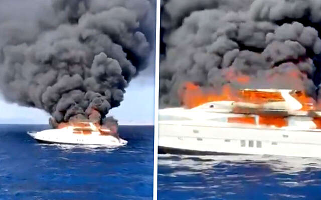 Superjacht 'Da Vinci' van 28 meter vliegt in de fik en zinkt bij Ibiza