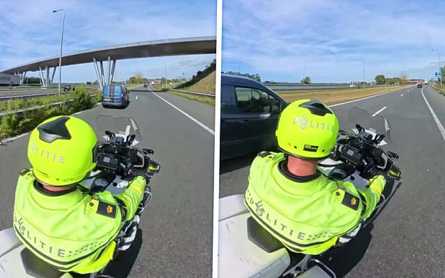 Irritante linksrijder krijgt boete van 280 euro van motoragent Emiel