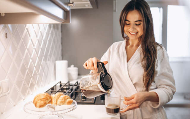 Goedemorgen zeggen tegen de familie