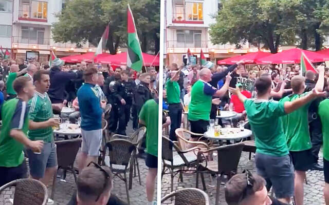 Noord-Ierse voetbalfans hebben genoeg van Palestijnse demonstranten