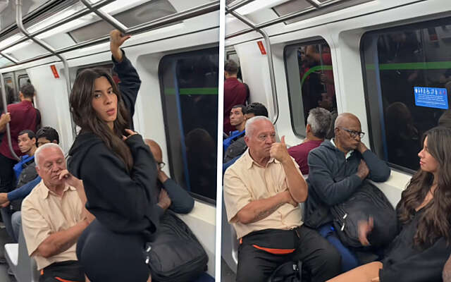 Opa geniet met volle teugen van het prachtige openbaar vervoer