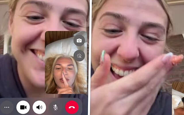 Bonnie laat haar vriendin weten dat ze een wild nachtje heeft gehad