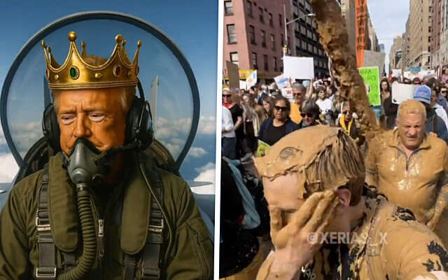 Trump deelt AI-video waarin hij stront uitstort over No Kings-demonstratie