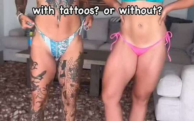 Je moet kiezen: met of zonder tattoos?