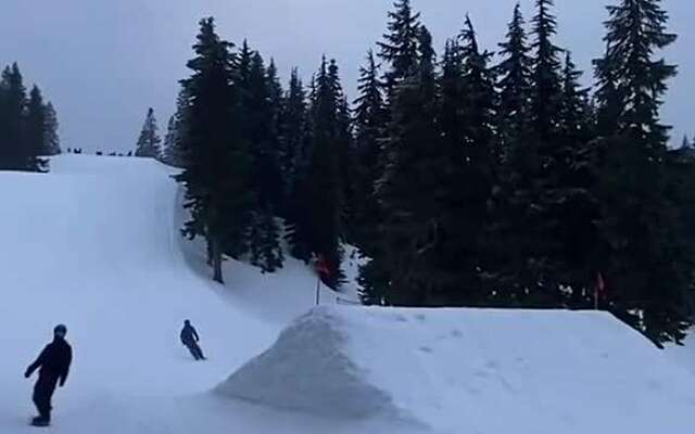 Een ontspannen stukje boarden tijdens wintersport